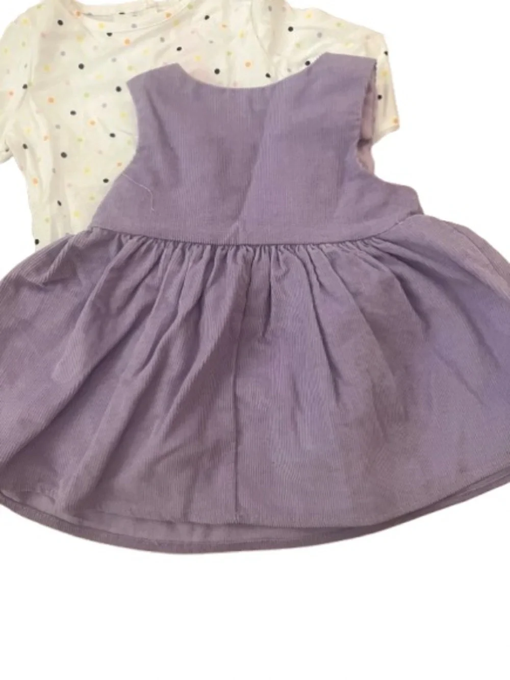 Good Lad Purple Corduroy Halloween Dress with Orange Accents